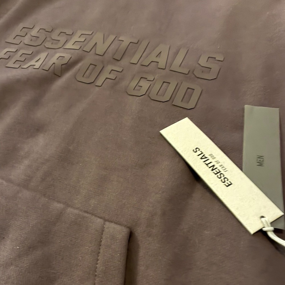 ESSENTIALS Fear of God PLUM Hoodie Limited Edition Oversized Pullover Large NWT - Picture 9 of 12